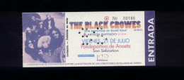 The Black Crowes San Sebastián 1995  Concert Ticket New - Tickets D'entrée