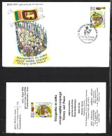 SRI LANKA. N°1741 De 2010 Sur Enveloppe 1er Jour. Victoire Et Paix. - Sri Lanka (Ceylon) (1948-...)