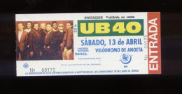 UB 40 San Sebastián 1991   Concert Ticket New - Tickets D'entrée