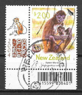 Nouvelle-Zélande 2004 Chinese Year Zoo Animals  OBLITERE - Used Stamps