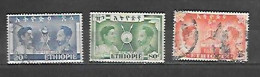 TIMBRE OBLITERE D'ETHIOPIE DE 1949 N° MICHEL 261 264/65 - Etiopia