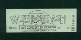 Wishbone Ash San Sebastián 1982   Concert Ticket New - Eintrittskarten