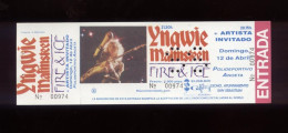Yngwie Malmsteen San Sebastián 1992 Fire & Ice  Concert Ticket New - Eintrittskarten