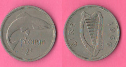 Irlanda One Florin 1966 Ireland Nickel Coin - Ierland