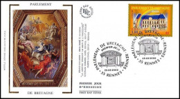 France 3307e Fdc Parlement De Bretagne, Horloge Solaire - Castillos