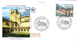 France 3310 Fdc Abbaye De Gellone, Saint-Guilhem-le-Désert - Abbazie E Monasteri