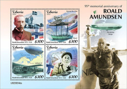 Liberia 2023, Explorers, Amundsen, Zeppelin, BF - Zeppeline