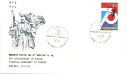 Turkey; FDC 1990 70th Anniv. Of Establishment Of Nationalist Provisional Government - FDC