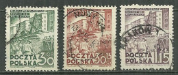 POLAND Oblitéré 627-627A-628 Commémoration Du Plan Sexennal De L'habitat Construction Maison - Used Stamps