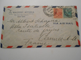 Etats-unis  ,  Lettre De New York 1949 Pour Cannes - Lettres & Documents