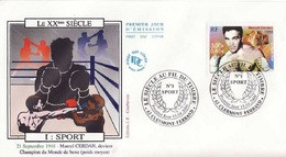 France 3312 Fdc Boxe, Marcel Cerdan, Champion Du Monde - Boxe