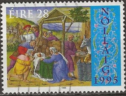 IRELAND 1995 Christmas - 28p Adoration Of The Shepherds (illuminated Manuscript) (Benedotto Bardone) FU - Usati