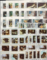 Galerie 1967 Sharjah 379/92,14 VB,Yafa 33/42+8 VB O 62€ Maler Artists Velde Watteau Goya Rigaud Blocs Art Sheets Bf Aden - Mezclas (max 999 Sellos)