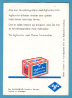 H-5200 * Advertising Flyer 7.5x10.5 Cm In Danish - AGFA AgfaColor Negativfilm CN17 135-36 - Bird, Fruit, Cherries, Photo - Publicités