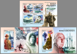 LIBERIA 2023 MNH Roald Amundsen Polarforscher M/S+2S/S – OFFICIAL ISSUE – DHQ2411 - Poolreizigers & Beroemdheden
