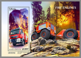 LIBERIA 2023 MNH Fire Engines Feuerwehr Fahrzeuge S/S II – OFFICIAL ISSUE – DHQ2411 - Firemen