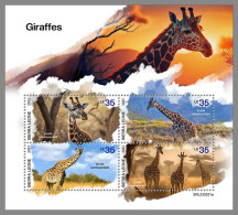 SIERRA LEONE 2023 MNH Giraffes Giraffen M/S – IMPERFORATED – DHQ2411 - Giraffes