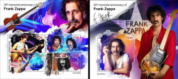 Sierra Leone 2023, Music, F. Zappa, 4val In BF +BF - Cantanti