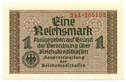 1 REICHSMARK OCCUPAZIONE TEDESCA ITALIA REICHSKREDITKASSEN 1943 FDS - Ocupación Aliados Segunda Guerra Mundial