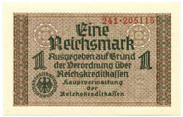 1 REICHSMARK OCCUPAZIONE TEDESCA ITALIA REICHSKREDITKASSEN 1943 FDS - Occupation Alliés Seconde Guerre Mondiale