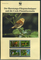 Cook Inseln 1989 WWF Komplettes Kapitel Postfrisch MK FDC Vögel #GI411 - Cook