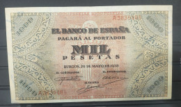 ESPAÑA.EDIFIL434. 1000 PTAS 20 DE.MAYO DE 1938, CONSERVACIÓN MBC. - 1000 Peseten