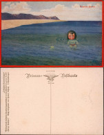 Ansichtskarte  Kinder Künstlerkarte Junge Krabben - Neptun Junior 1912 - Portraits
