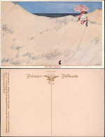 Kinder Künstlerkarte Ins Garn Gegangen - Mädchen Auf Düne 1913 - Portraits