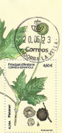 2023.ANDORRA. Feuille De Platane. /  Flora Plataner ,Timbre Oblitéré, 1 ère Qualité. Haute Faciale - Used Stamps