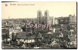 CPA Bruxelles Eglise Sainte Gudule Et Panorama - Mehransichten, Panoramakarten
