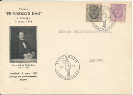 Sweden Cover Stamp's Day Stockholm 3-3-1944 - Giornata Del Francobollo