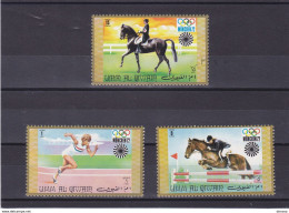 UMM AL QUIWAIN 1971 JO MUNICH EQUITATION COURSE Michel 468 + 473 + 475 NEUF** MNH - Umm Al-Qaiwain