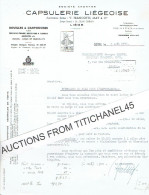 1959 LIEGE - BEAUFAYS -  CAPSULERIE LIEGEOISE - Douilles & Cartouches Pour Fusiles De Chasse, Revolvers & Flobert - Autres & Non Classés