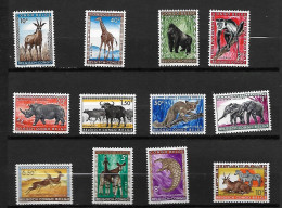 CONGO BELGE 1959 ANIMAUX SAUVAGES YVERT  N° 350/361NEUF MNH** - Unused Stamps