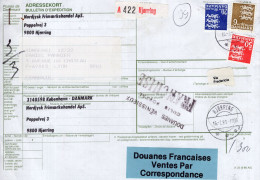 Danimarca (1989) - Bollettino Pacchi Per La Francia - Covers & Documents