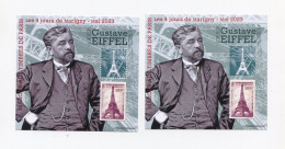 !!! NOUVEAUTE, LES 2 BLOCS DU CARRE MARIGNY 2023 ** GUSTAVE EIFFEL, TOUR EIFFEL - Carré Marigny