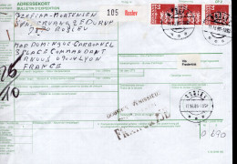 Danimarca (1988) - Bollettino Pacchi Per La Francia - Cartas & Documentos