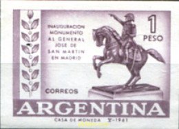 283215 MNH ARGENTINA 1961 INAUGURACION DEL MONUMENTO DE MADRIA AL GENERAL SAN MARTIN - Nuovi