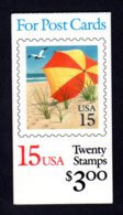 ETATS-UNIS 1990 - Carnet Yvert C 1888 - Scott #2443a - NEUF** MNH - Vacances Au Bord De Mer, Parasol - 1981-...