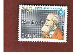 SAN MARINO - UNIF. 1331  - 1991  CENTENARIO RADIO: J.C. MAXWELL   -    MINT** - Neufs