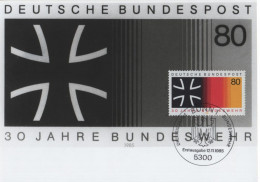 Germany Deutschland 1985 Maximum Card, 30 Jahre Bundeswehr, Canceled In Bonn - 1981-2000