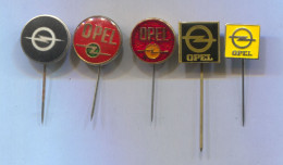 OPEL - Car Auto Automotive, Vintage Pin Badge Abzeichen, 5 Pcs - Opel