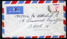 KUWAIT. 1949 (Sept.). Ovptd.issue. 6 Annas/6d. Envelope Addressed To BAOR 15 (British Period). On Reverse "Field Post Of - Kuwait