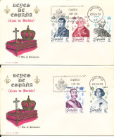 Spain FDC 22-11-1978 The Royal Familie 7 Stamps On 3 Covers With Cachet (not Complete) - FDC
