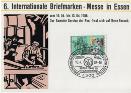 Germany Deutschland 1986 Maximum Card, 6. Internationale Briefmarken Messe In Essen, Fur Die Jugend Stamp - 1981-2000