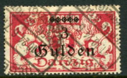 DANZIG 1923 Arms Definitive 3 G. On 1 Mio. Mk. Postally Used With Tiegenhof Postmark.  Michel 191 - Used