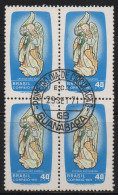 Brazil 1971 First Day Cancel On Block Of 4 - Nuevos