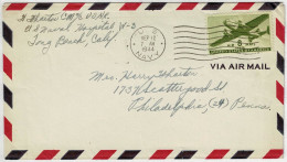 Vereinigte Staaten / USA 1944, Brief Air Mail U. S. Navy - Philadelphia - Brieven En Documenten