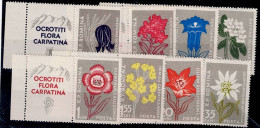 ROMANIA  1957 FLOWERS MI No 1647-54 MNH VF!! - Nuevos