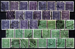 ⁕ Poland 1928 ⁕ Coat Of Arms - Eagle 5 & 10 Gr. Mi.261,262 ⁕ 38v Used / Shades - See Scan ( 1v MNH ) - Usati